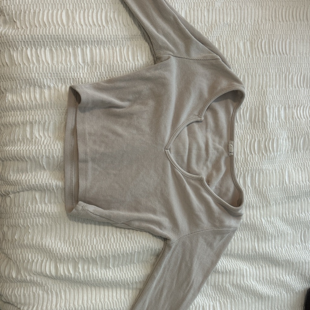 Garage Light Gray Long Sleeve Top